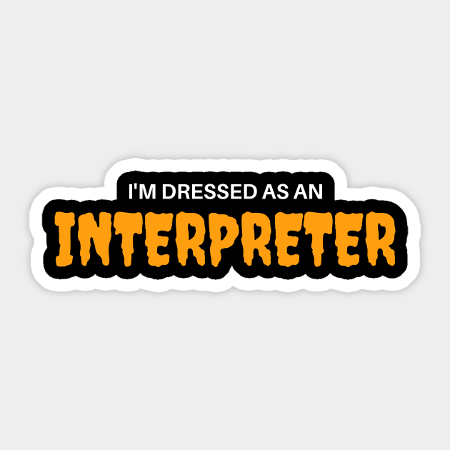 Interpreter Halloween Costume Sticker by mon-